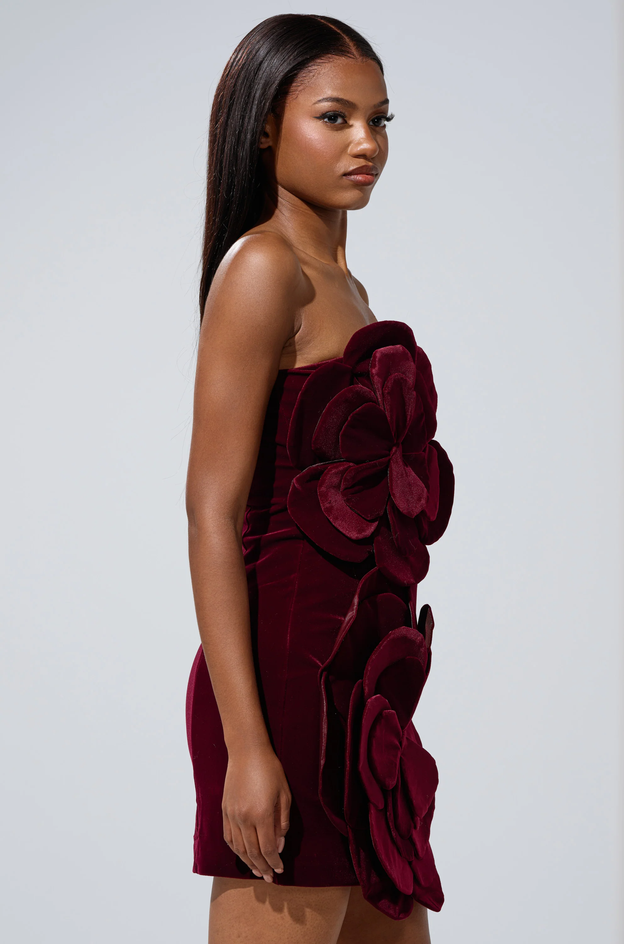 FLOWER POWER VELVET MINI DRESS - Image 5