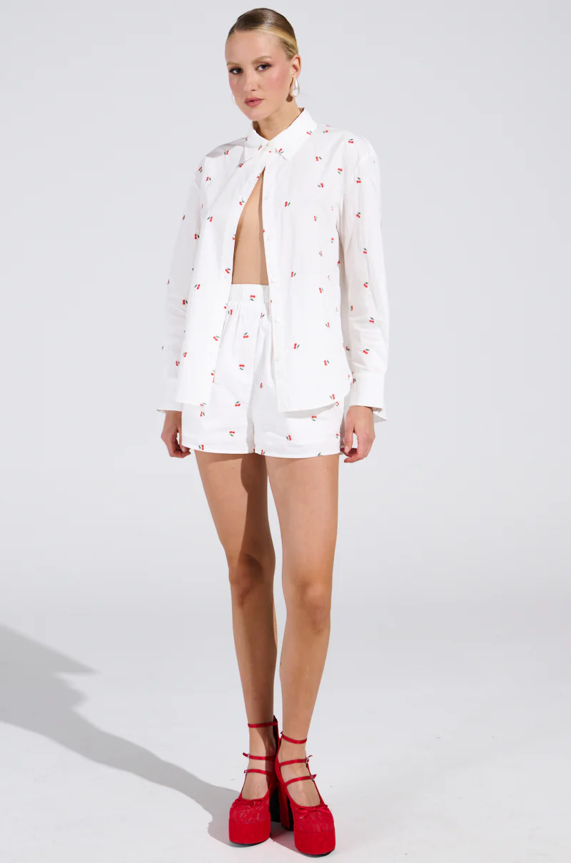 FLOWER WOMAN BUTTON DOWN TOP - Image 5
