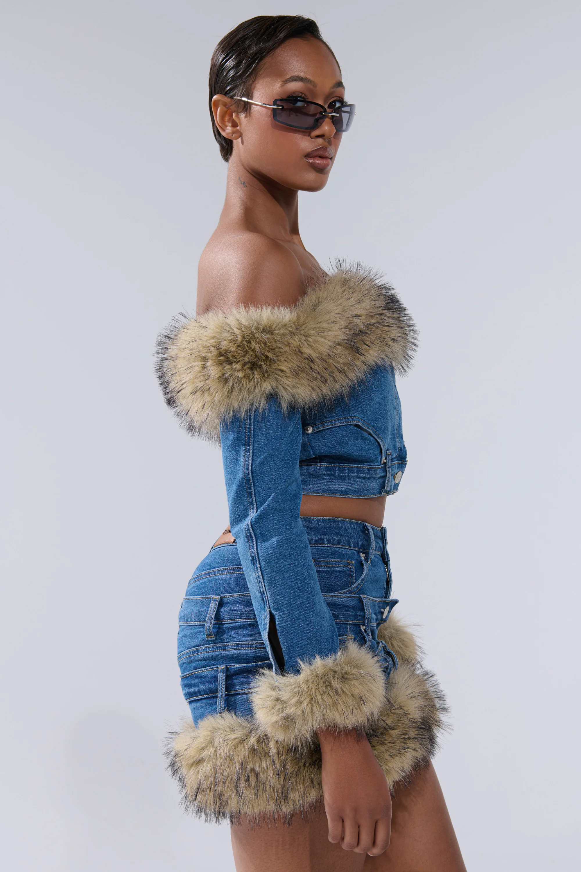 FLUFFY OFF THE SHOULDER LONG SLEEVE TOP - Image 3