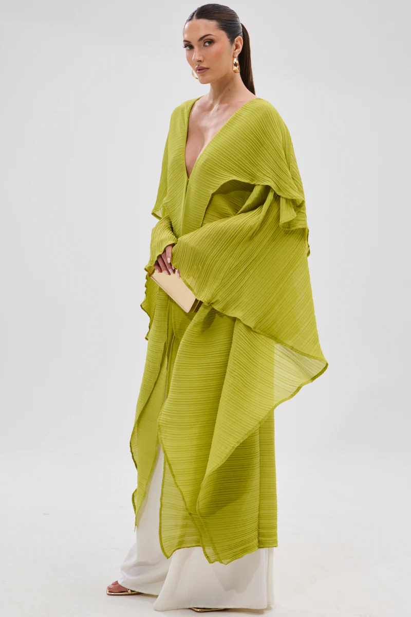 FLY AWAY WITH ME BLOUSE IN CHARTREUSE - Image 5