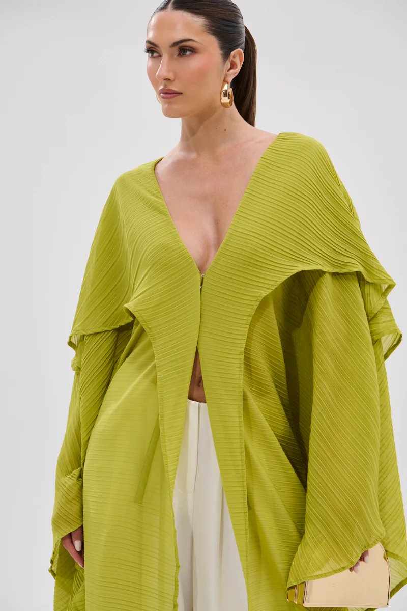 FLY AWAY WITH ME BLOUSE IN CHARTREUSE - Image 8