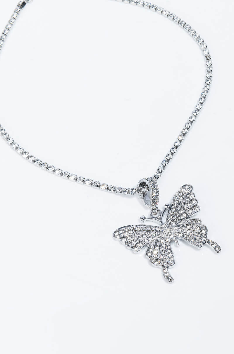 FLY GIRL BLING BUTTERFLY NECKLACE