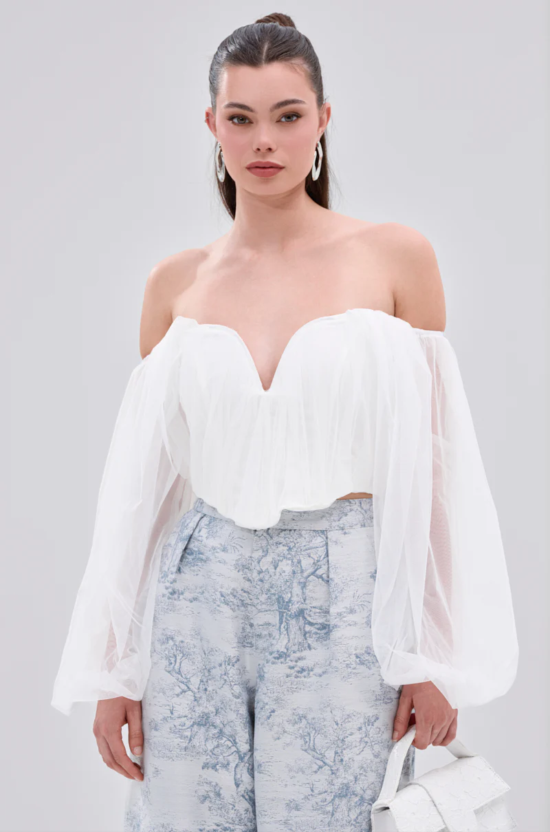 FLY WITH ME CORSET TOP IN WHITE - Image 2
