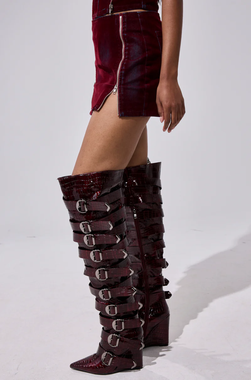 FOLD OVER ZIP MINI SKIRT - Image 6