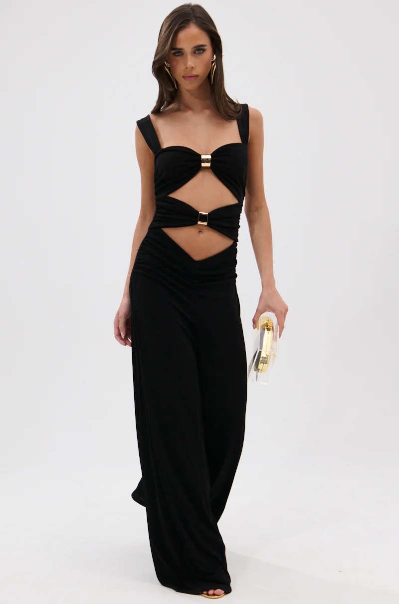 FOR EVERY OCCASION SLINKY JUMPSUIT IN BLACK - Image 4