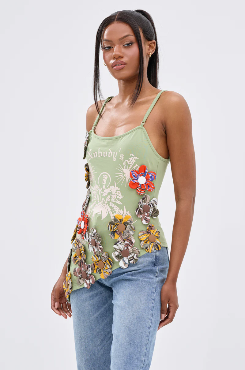 FOR THE FREE FLORAL EMBELLISHED TOP - Image 3