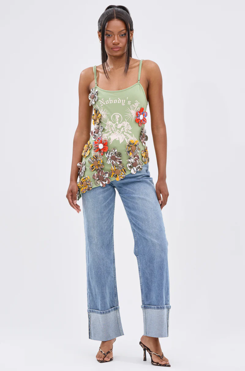 FOR THE FREE FLORAL EMBELLISHED TOP - Image 8