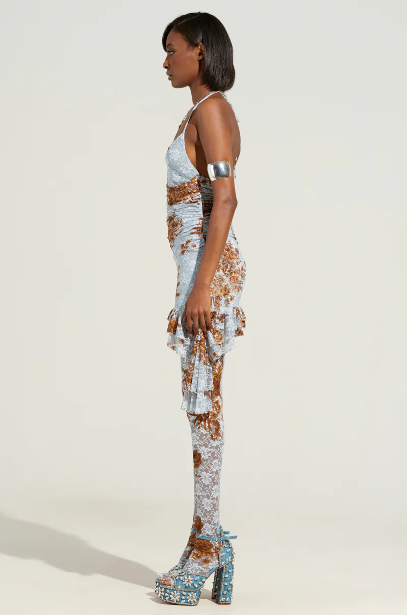 FOR THE GIRLYS FLORAL LACE MINI DRESS AND TIGHTS SET - Image 4