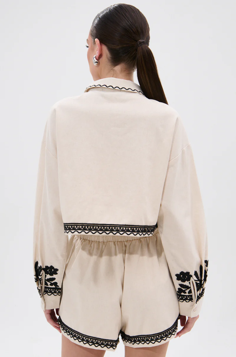 FOREVER AND EVER FLORAL BUTTON DOWN - Image 5