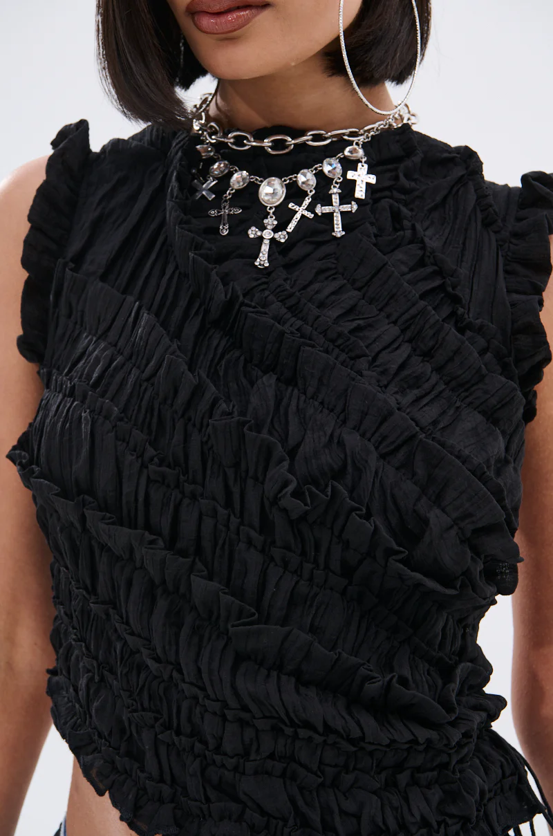 FOREVER AND EVER SLINKY TOP WITH LACE UP BACK - Image 8