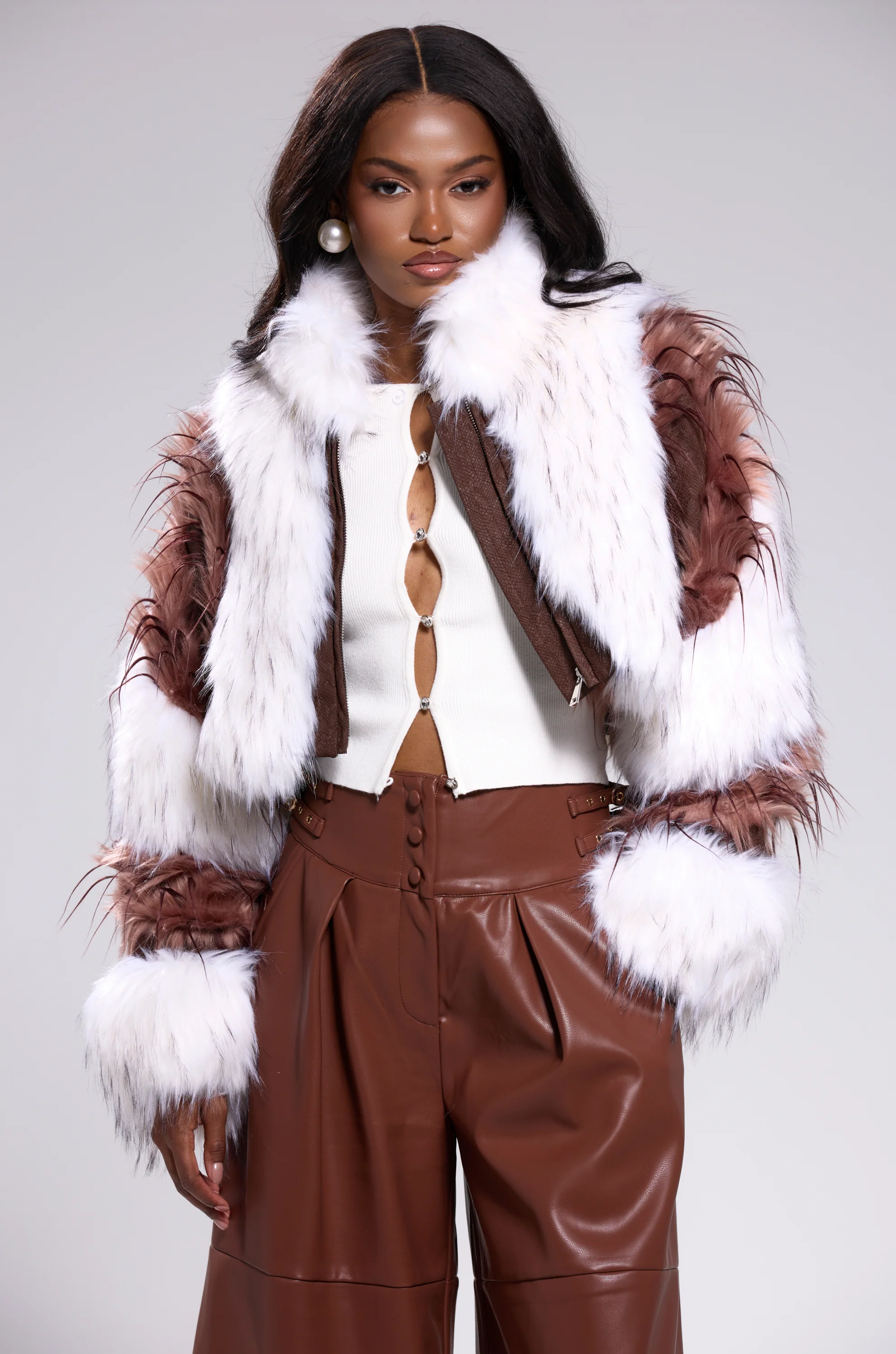 FRANKIE PATCHWORK FAUX FUR - Image 2