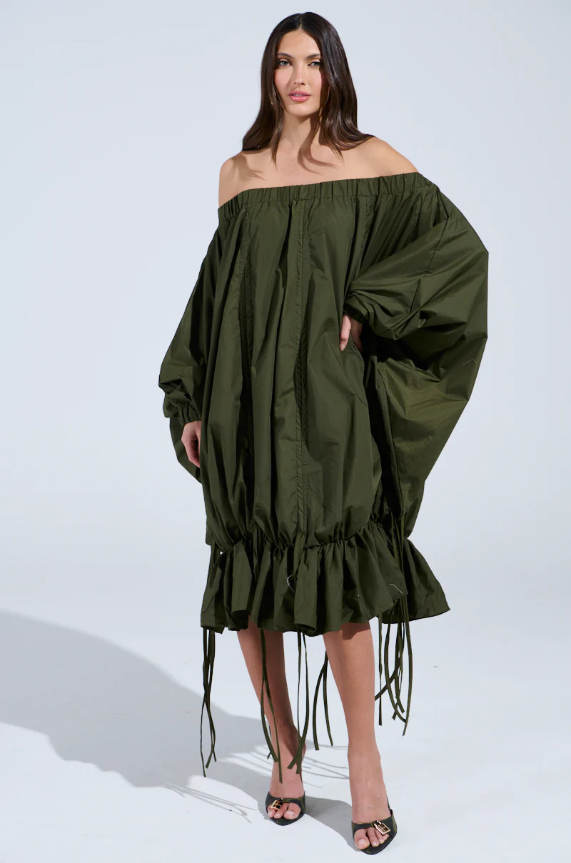 FREE AS CAN BE MINI DRESS IN OLIVE - Image 2