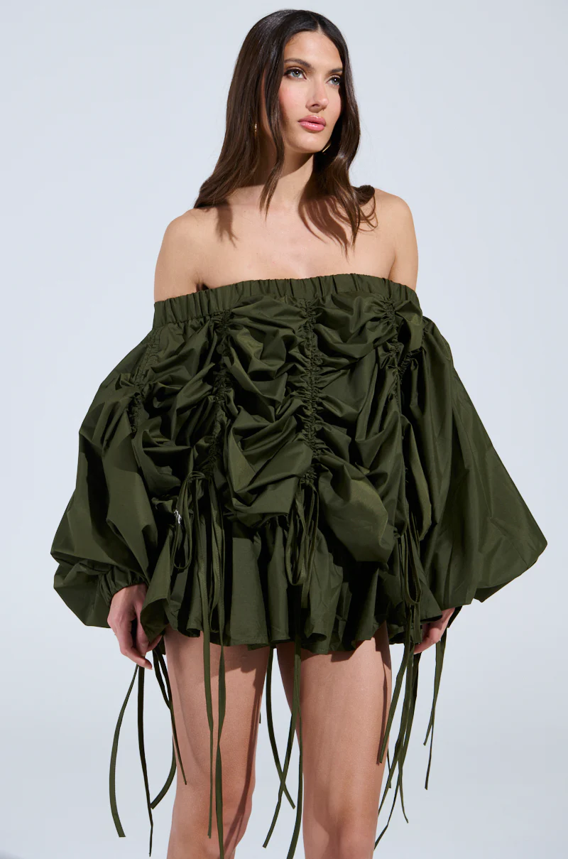 FREE AS CAN BE MINI DRESS IN OLIVE - Image 5