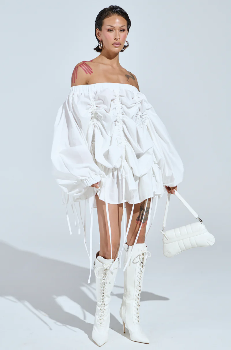 FREE AS CAN BE MINI DRESS IN WHITE - Image 10