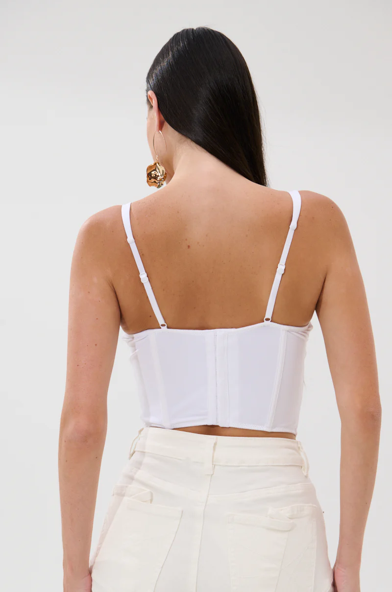 FREE SPIRIT SLEEVELESS CORSET TOP IN WHITE - Image 5