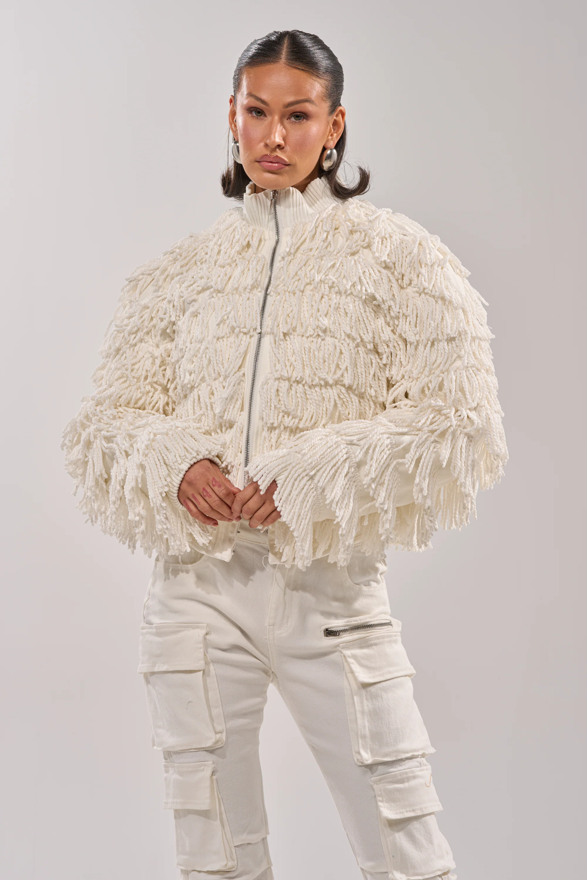 FREYA FRINGE BOMBER