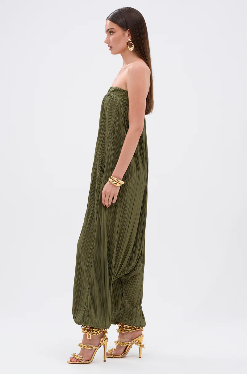 FROM THE CITY DROP CROTCH JUMPSUIT IN OLIVE - Image 7