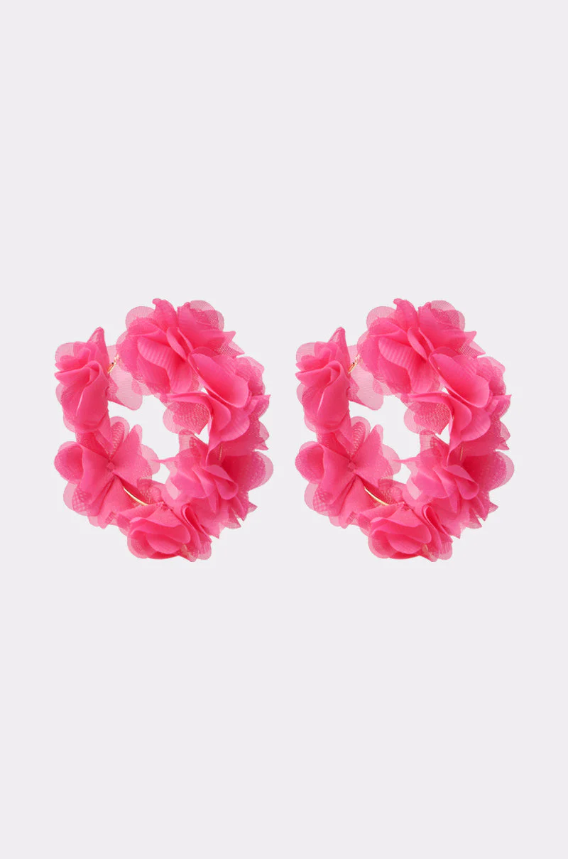 FULL BLOOM HOOP EARRING