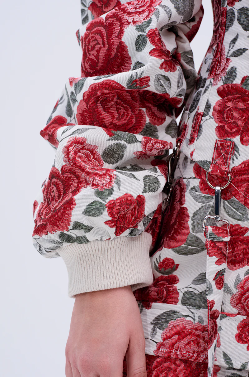 FULL OF ROSES CROPPED BOMBER - Image 11