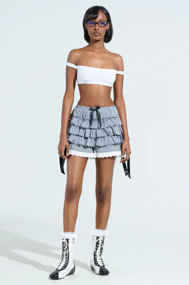 FULL OF RUFFLES PLAID SHORT - Image 5