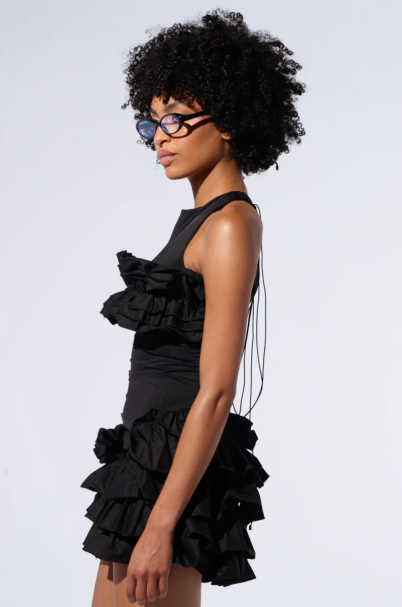 FUN N FLIRTY RUFFLED POPLIN MINI DRESS - Image 3