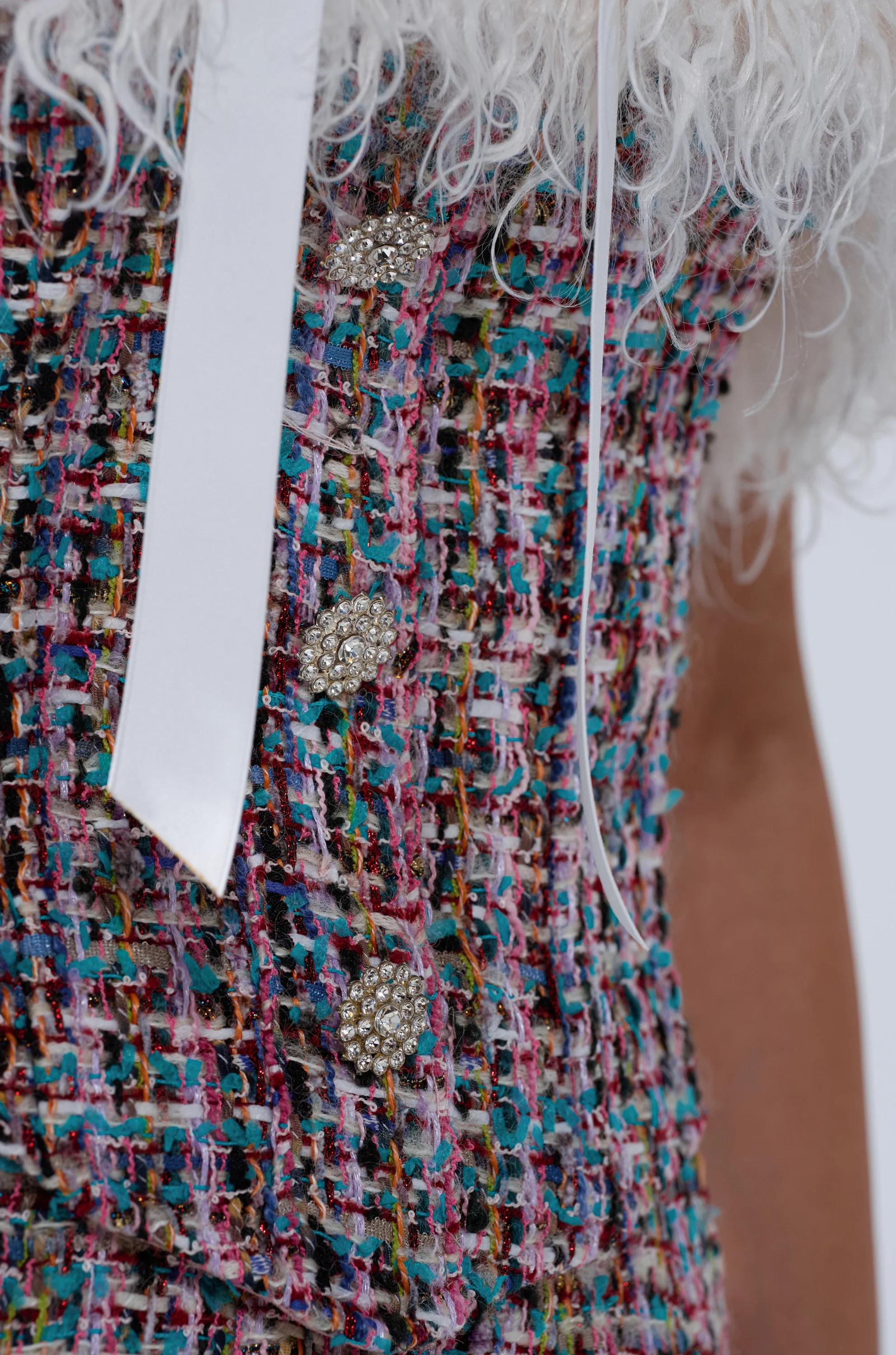 FUR TRIM TWEED CORSET - Image 13