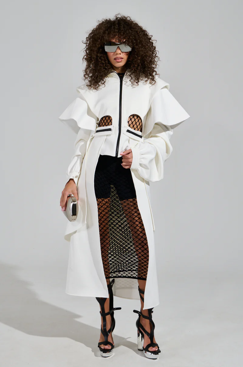 FUTURA CUTOUT SCUBA TRENCH - Image 2