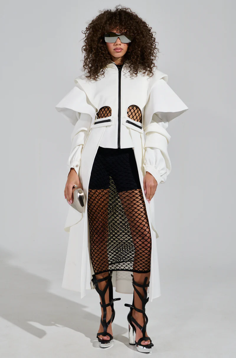 FUTURA CUTOUT SCUBA TRENCH - Image 5