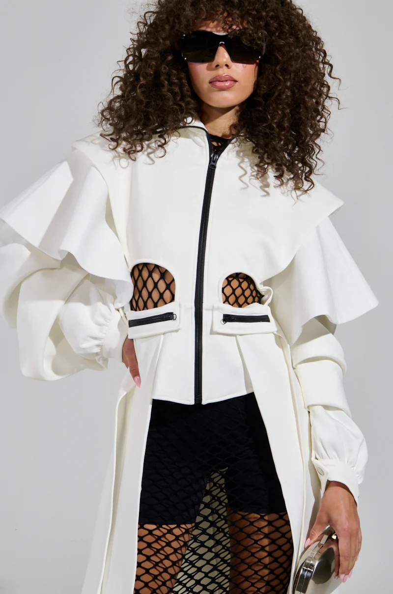 FUTURA CUTOUT SCUBA TRENCH - Image 7