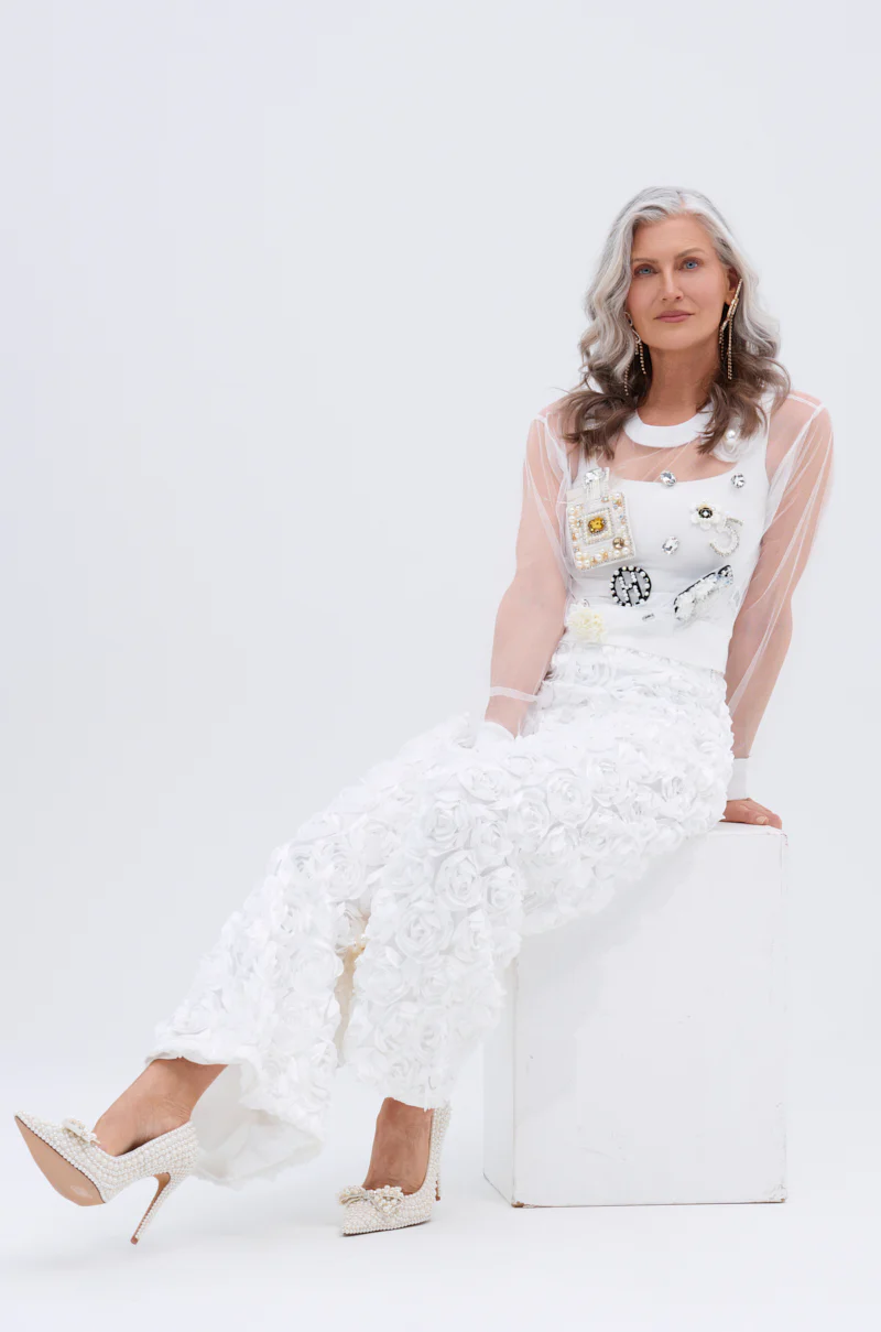 GABRIELLA EMBELLISHED MESH TOP - Image 3