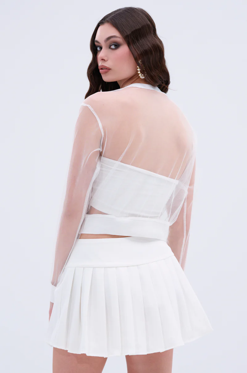 GABRIELLA EMBELLISHED MESH TOP - Image 8
