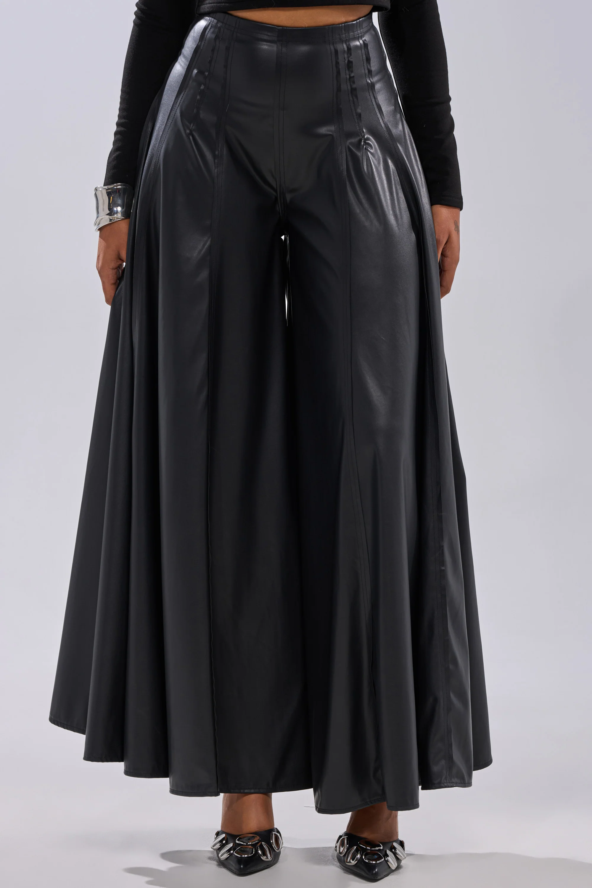 GALAXY FAUX LEATHER TROUSER - Image 3