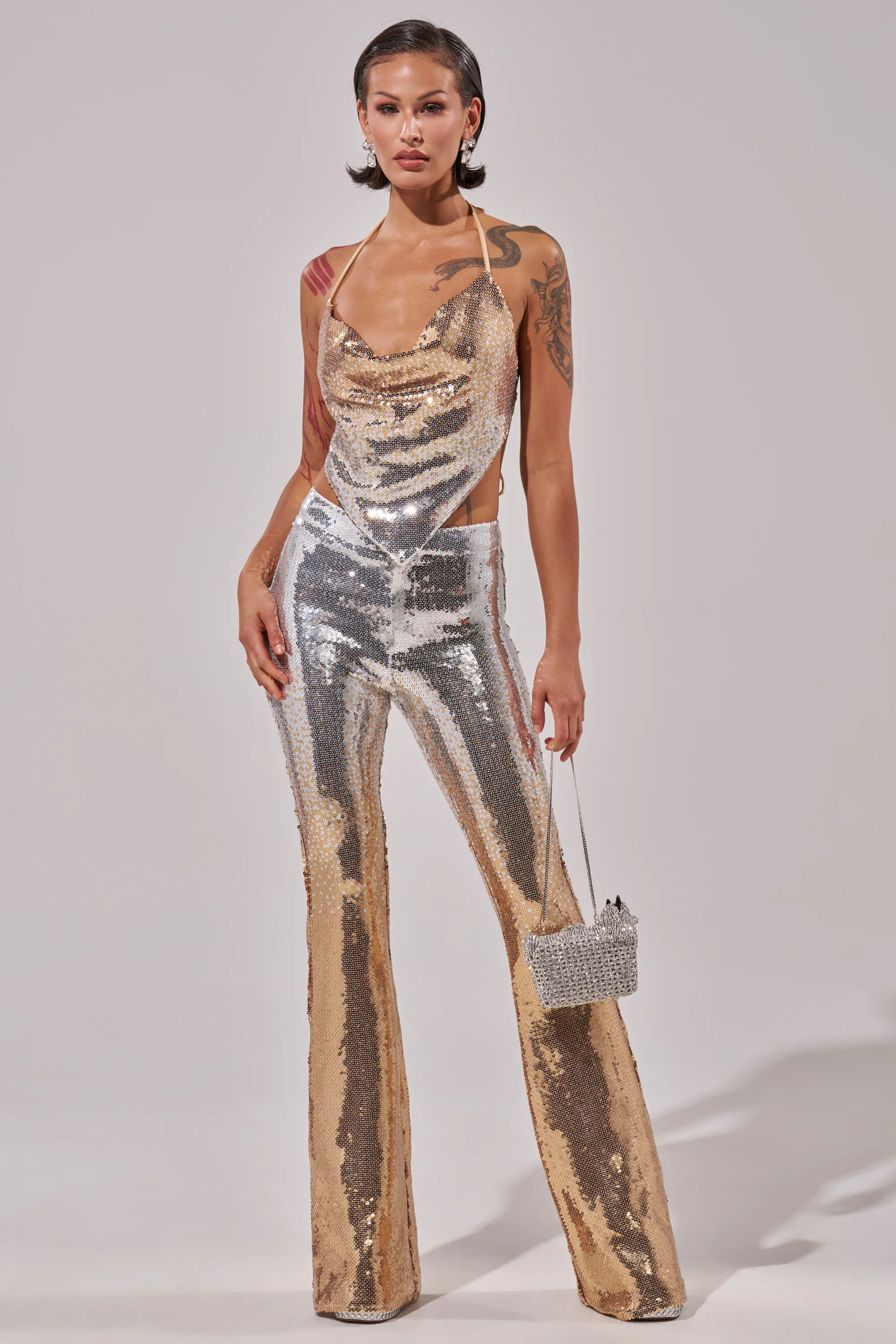 GALAXY OMBRE SEQUIN HALTER TOP - Image 4
