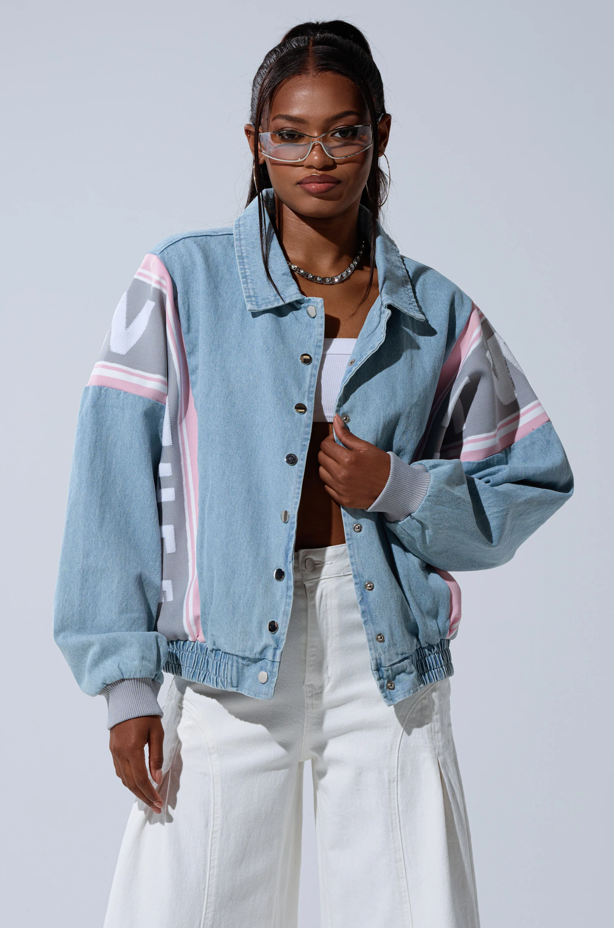 GAME TIME DENIM BOMBER - Image 4