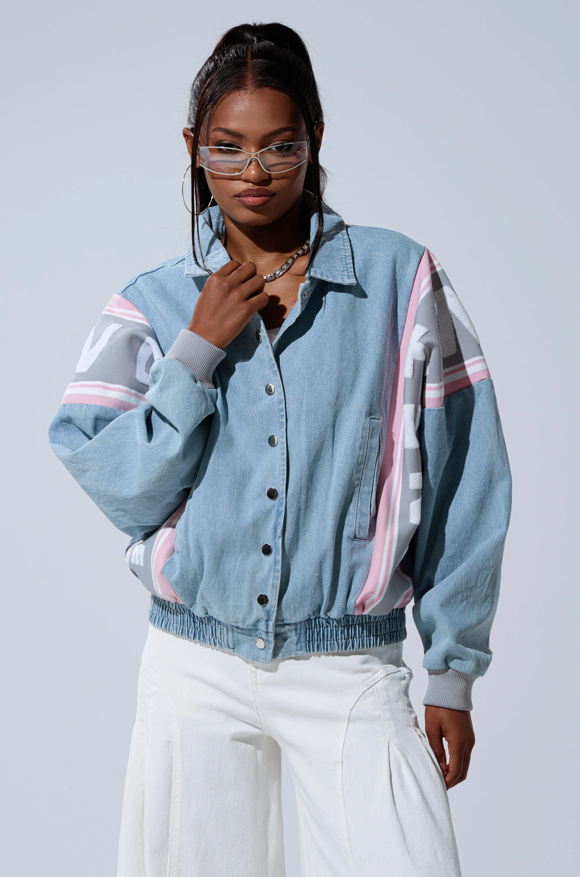 GAME TIME DENIM BOMBER - Image 5