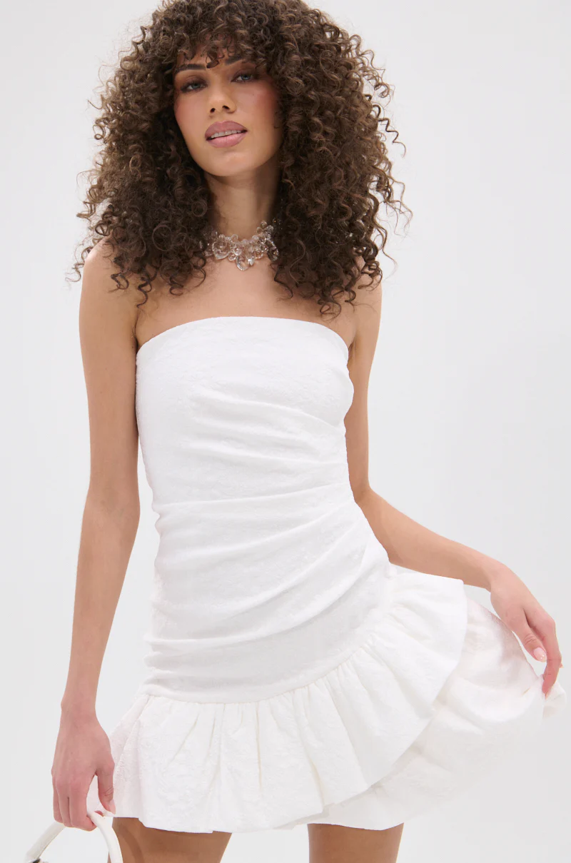 GARDEN PARTY MINI DRESS IN WHITE - Image 2