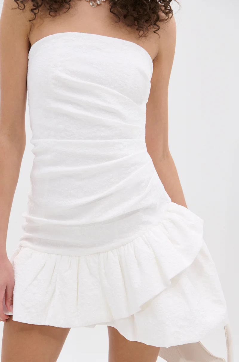 GARDEN PARTY MINI DRESS IN WHITE - Image 8