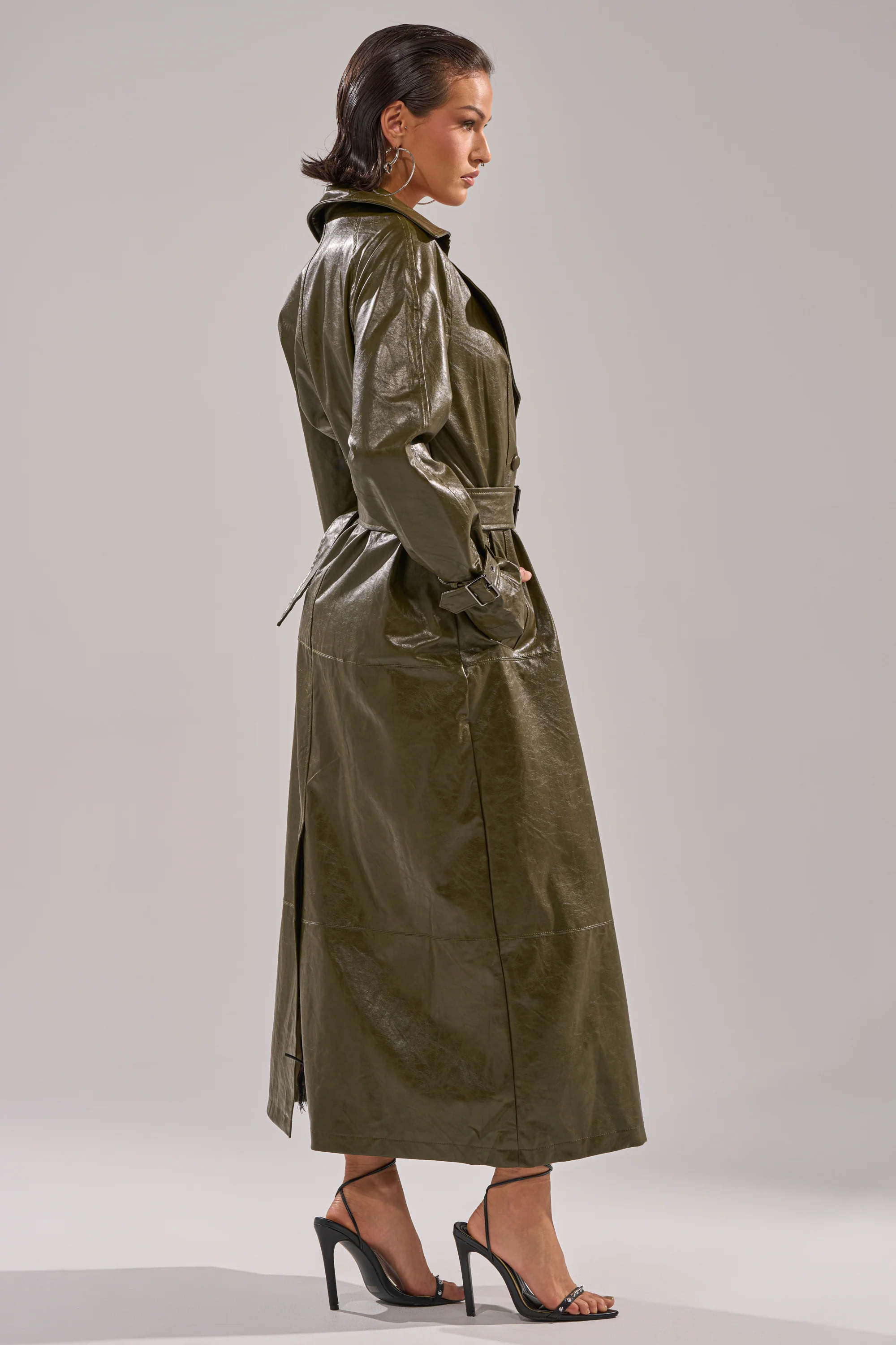 GEMINI EVERYDAY TRENCH IN OLIVE - Image 6