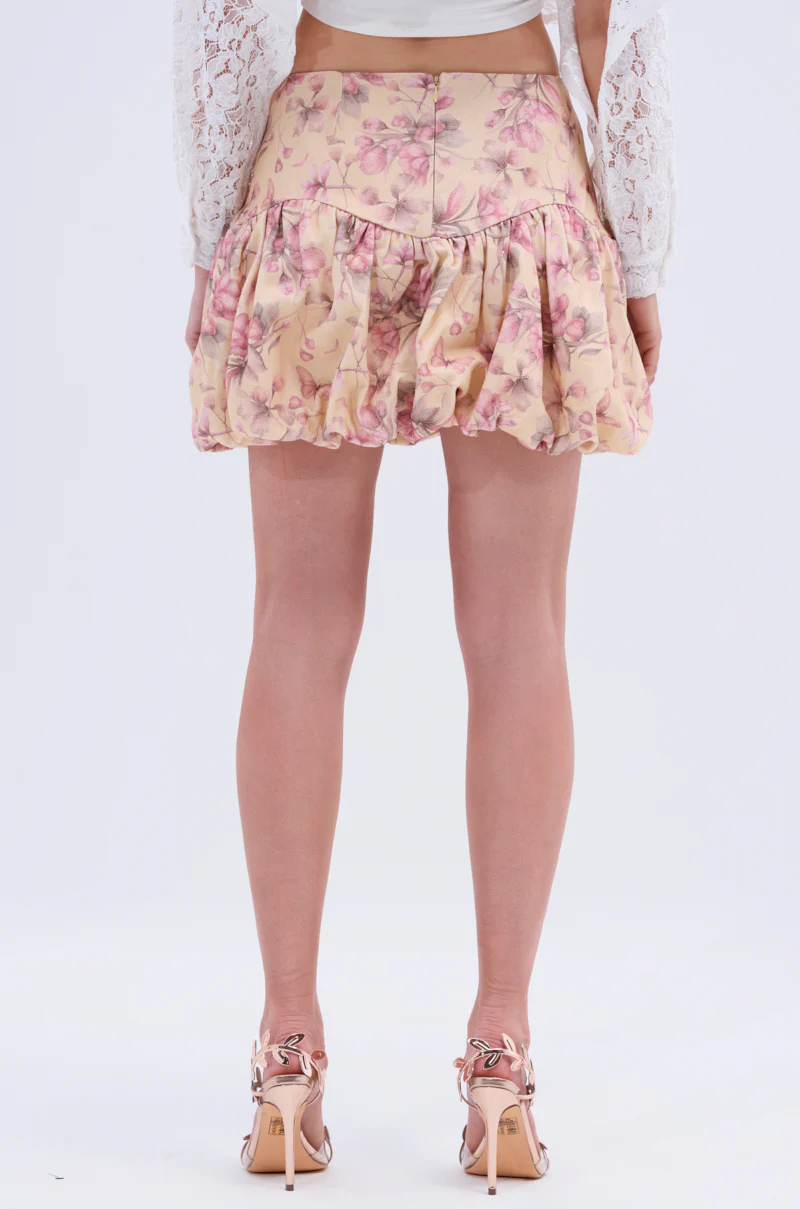 GENA DROP WAIST FLORAL MINI SKIRT - Image 4