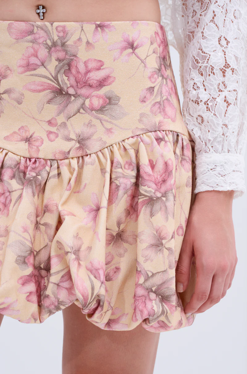 GENA DROP WAIST FLORAL MINI SKIRT - Image 5