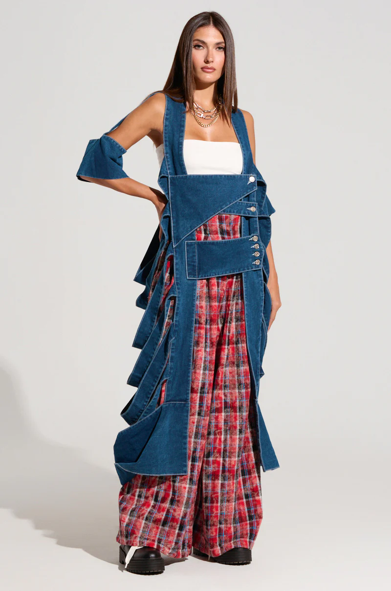 GEO CUTOUT DENIM DUSTER - Image 4