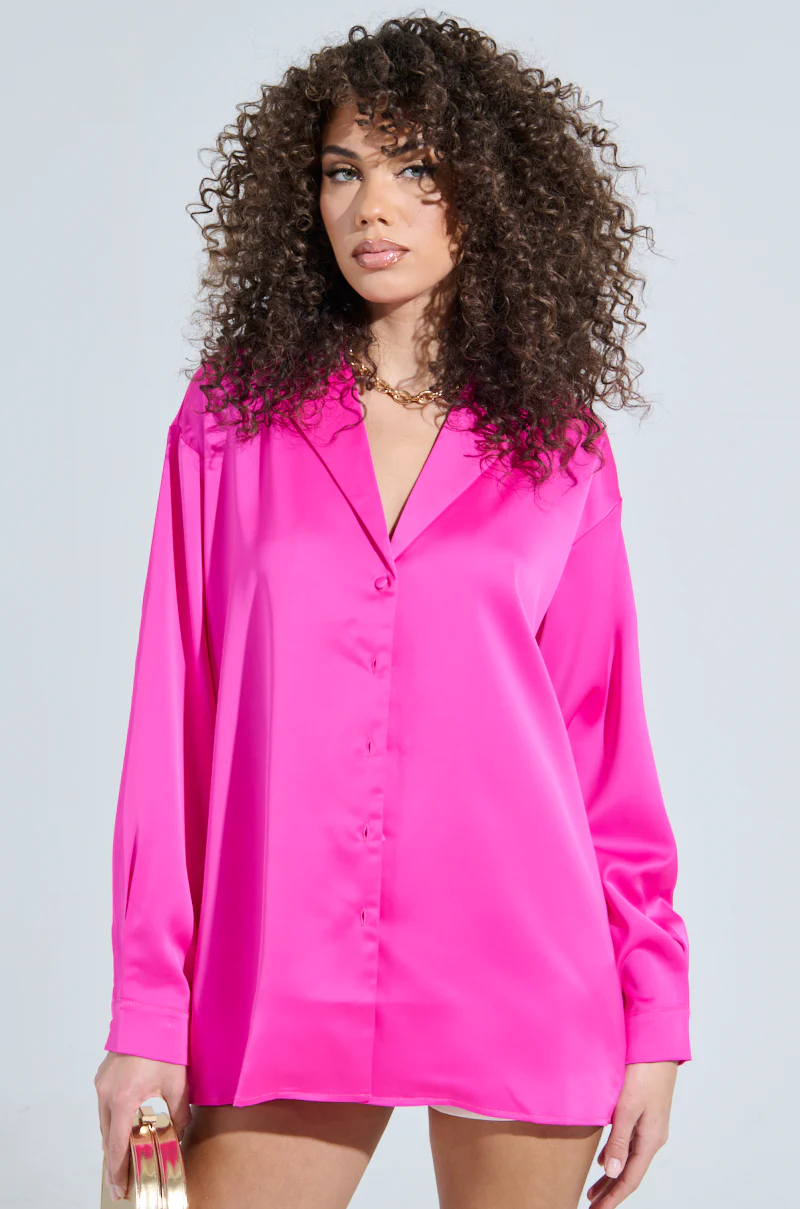 GEO SATIN LONG SLEEVE BLOUSE - Image 5