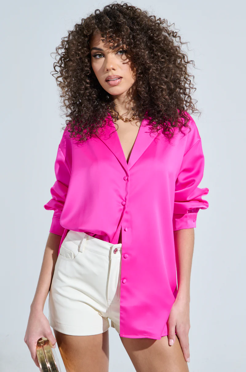 GEO SATIN LONG SLEEVE BLOUSE - Image 6