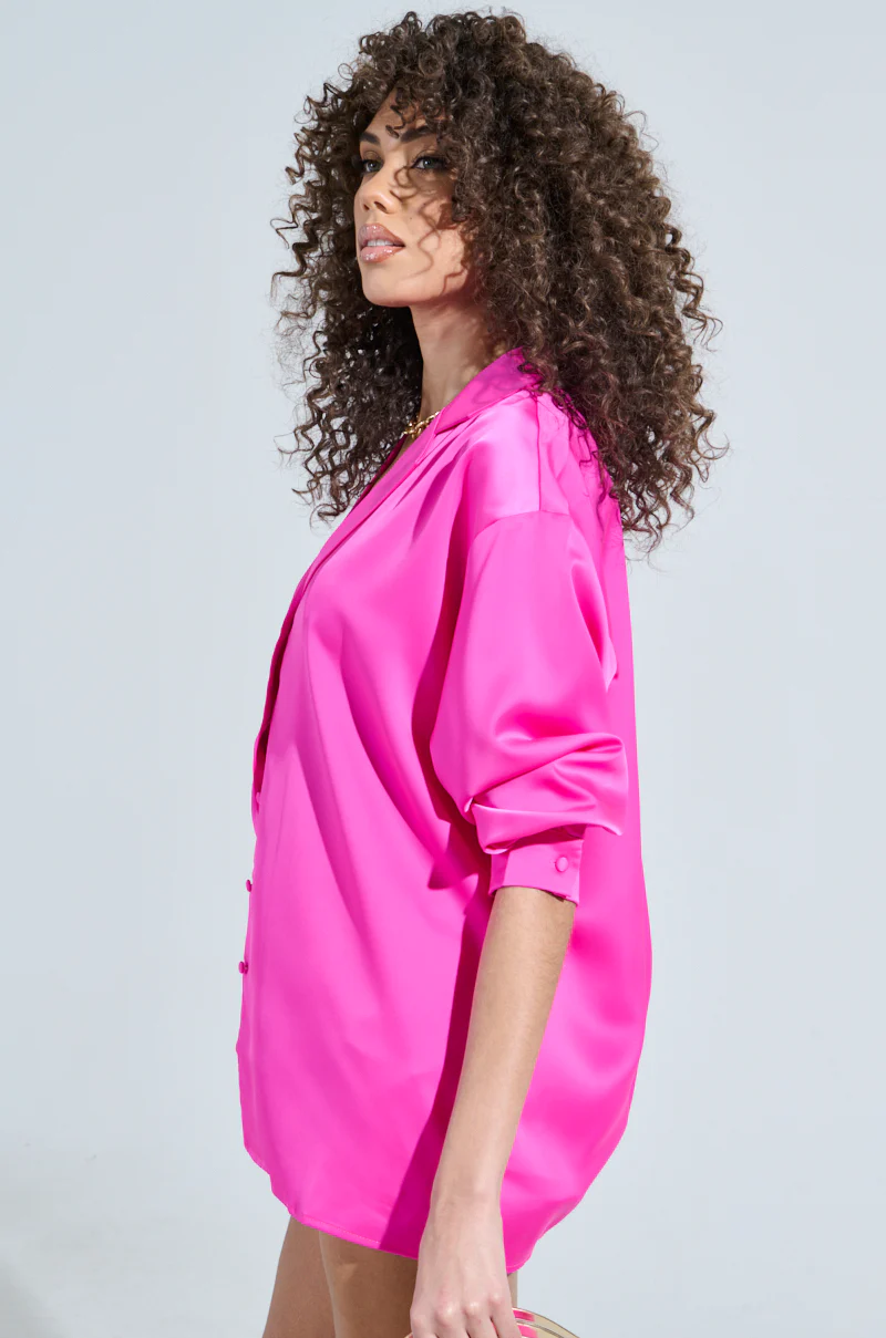 GEO SATIN LONG SLEEVE BLOUSE - Image 8