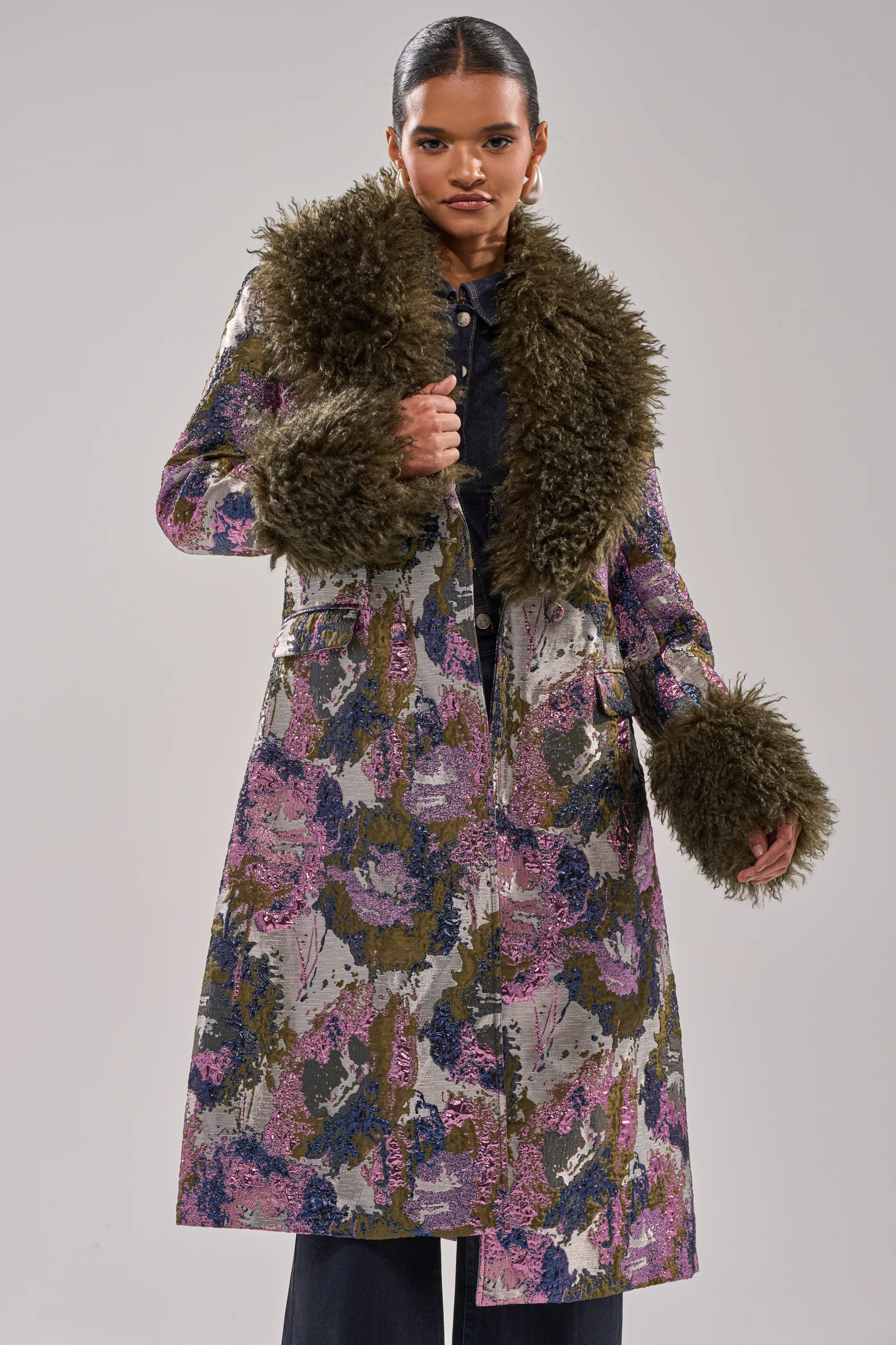 GEORGINA BROCADE TRENCH