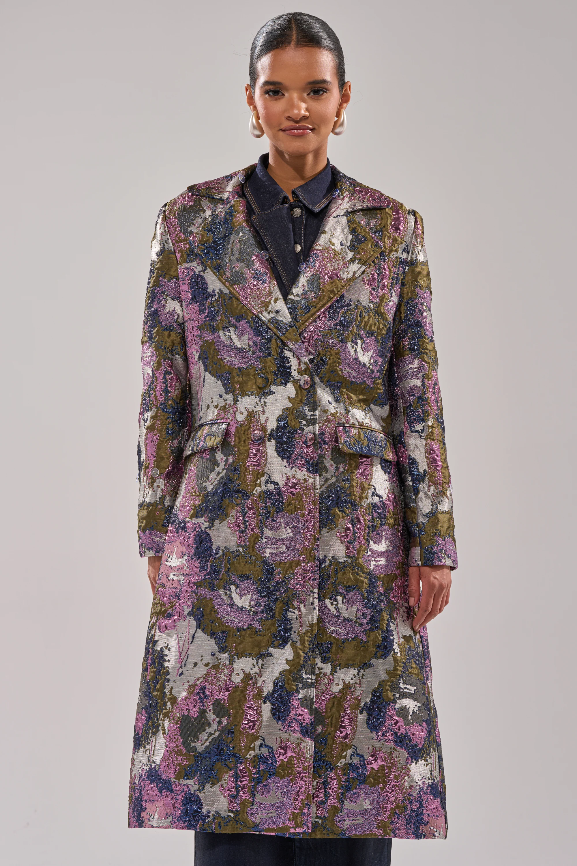 GEORGINA BROCADE TRENCH - Image 3
