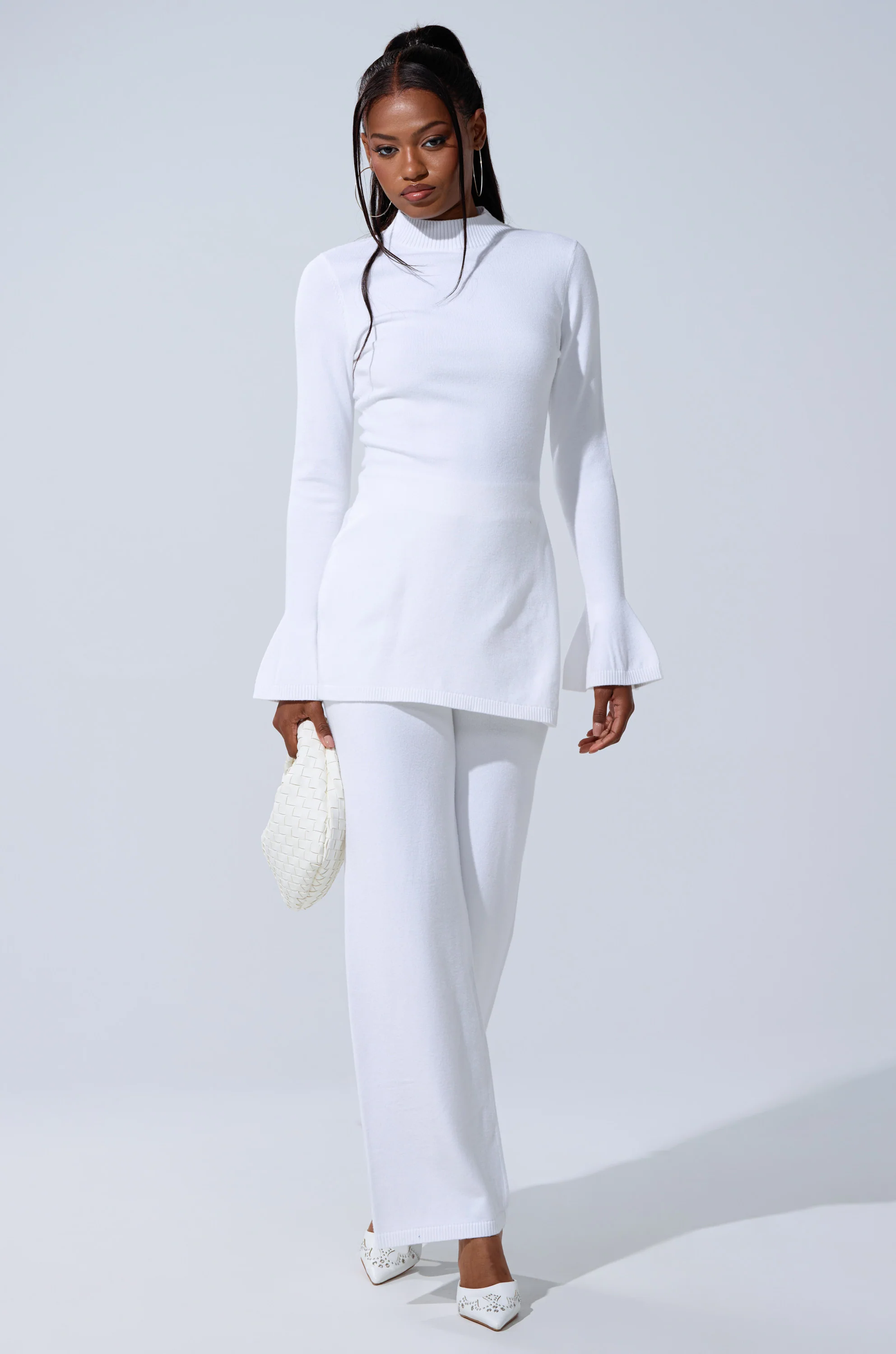 GET COZY WITH ME WIDE LEG PANT IN WHITE - Image 5