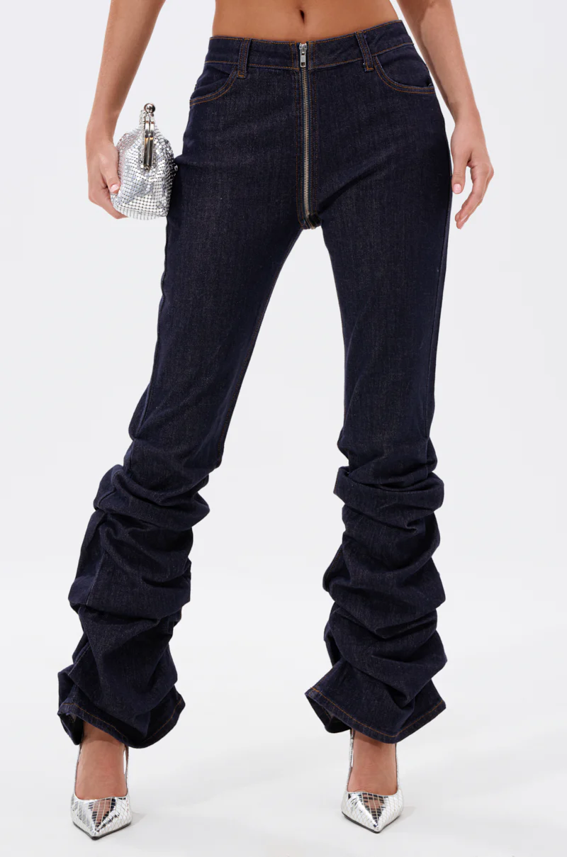 GET CRAZY RUCHED DENIM PANT - Image 3