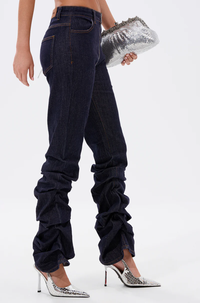 GET CRAZY RUCHED DENIM PANT - Image 4