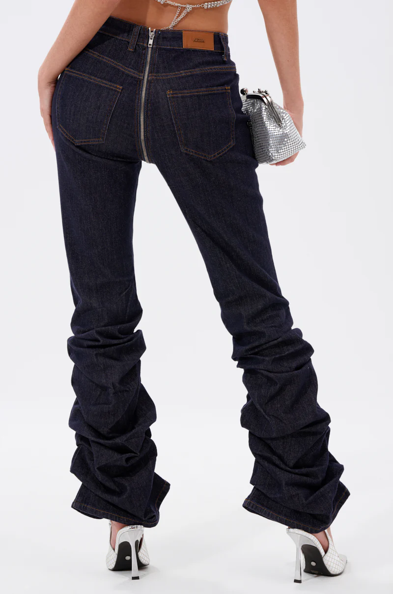 GET CRAZY RUCHED DENIM PANT - Image 5
